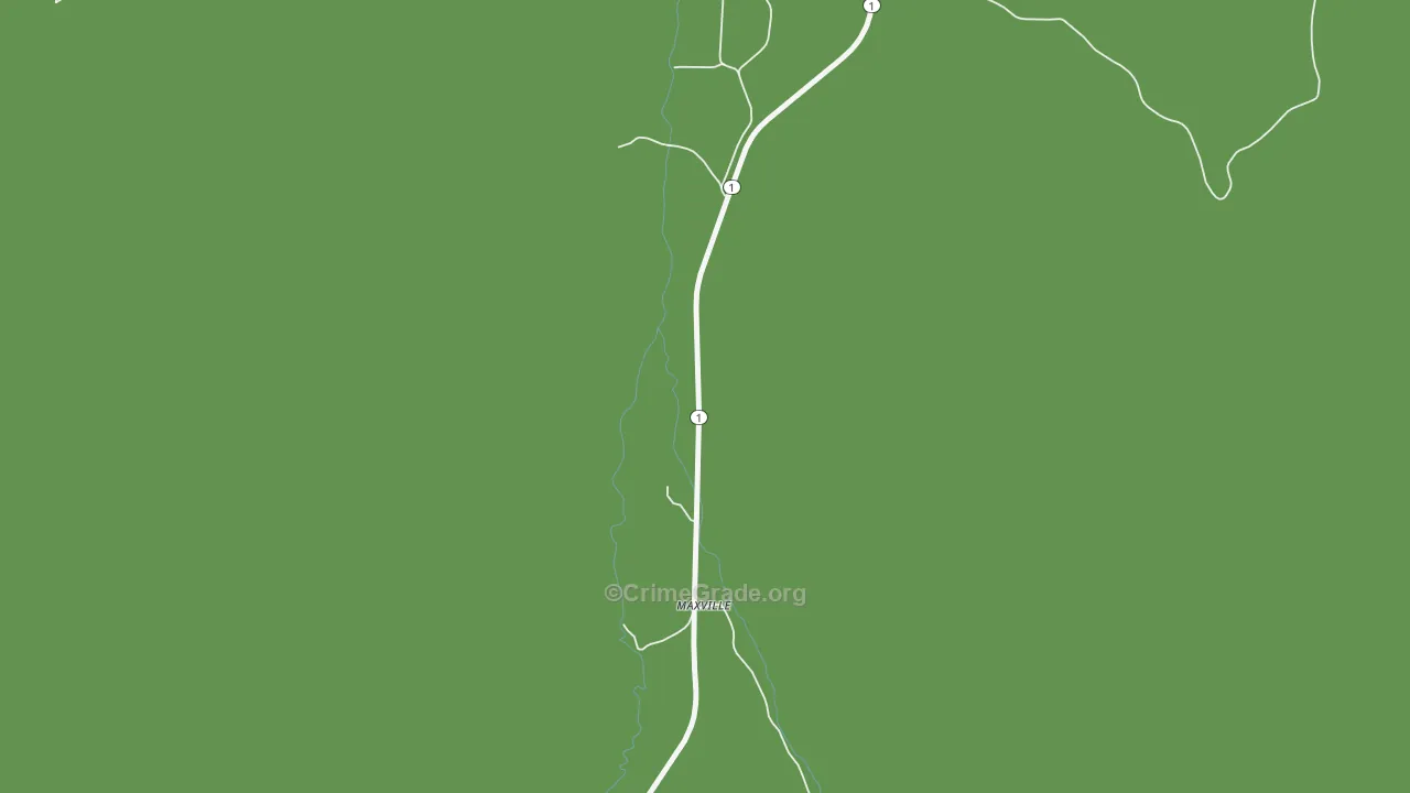 Maxville, MT Map of Theft Rates