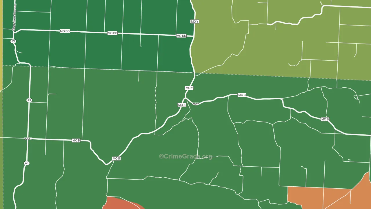 May, MO Map of Theft Rates
