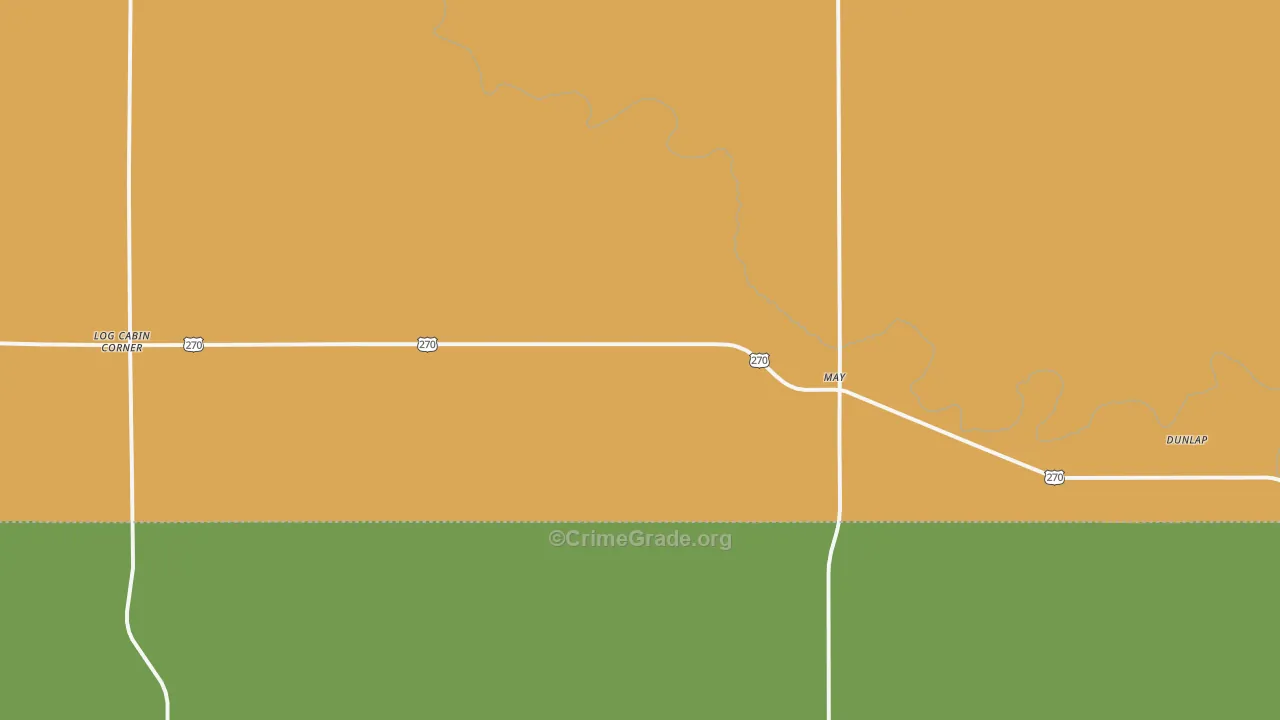 May, OK Map of Theft Rates