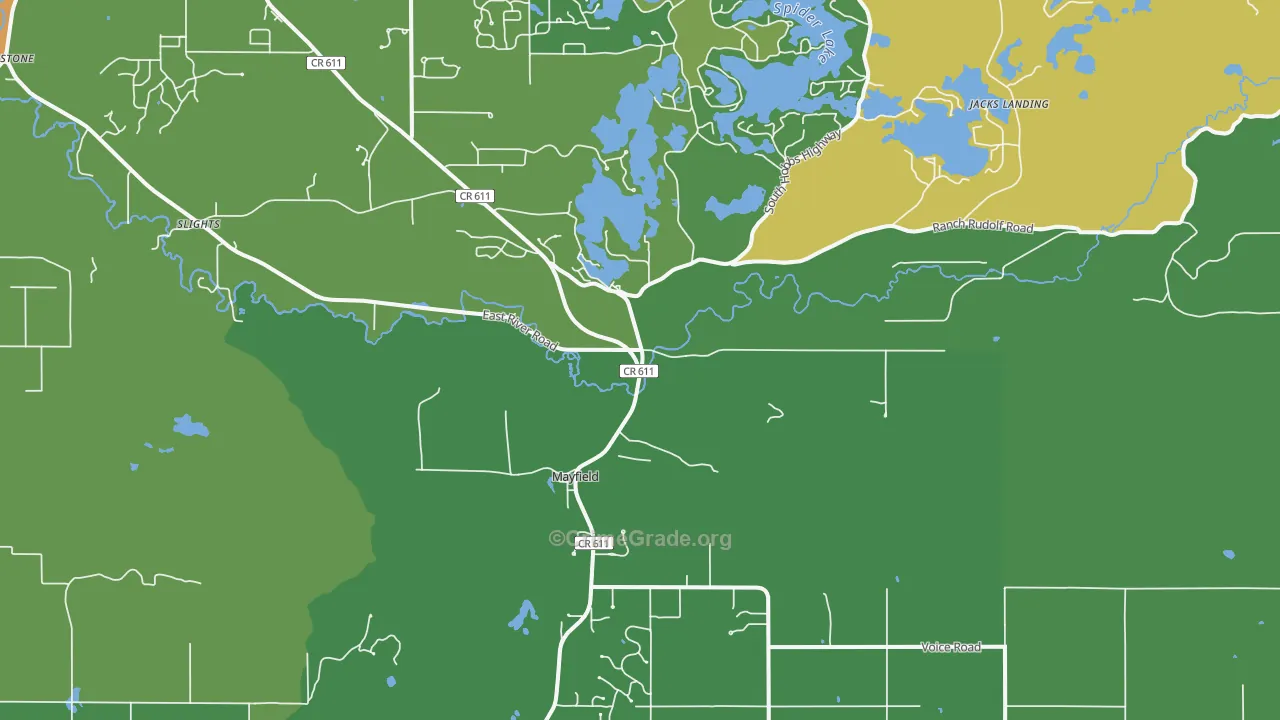 Mayfield, MI Map of Theft Rates