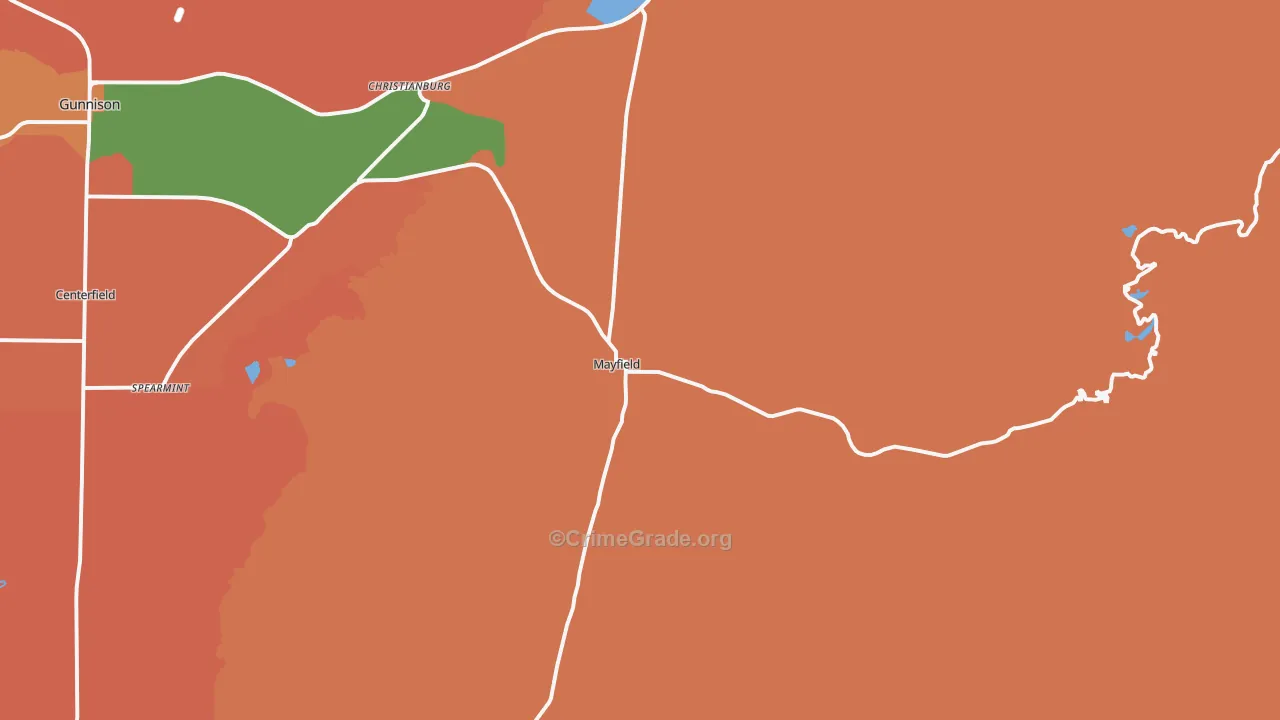 Mayfield, UT Map of Theft Rates