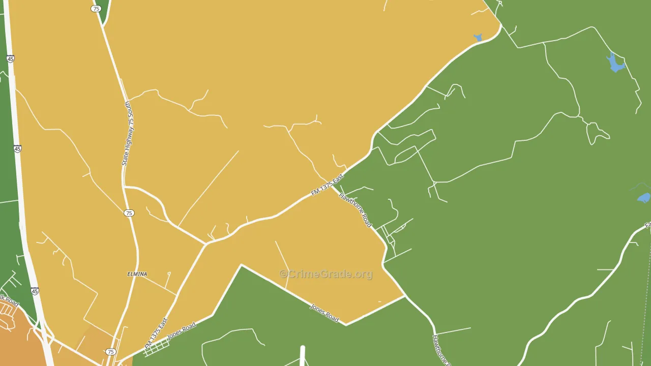 Maynard, TX Map of Theft Rates