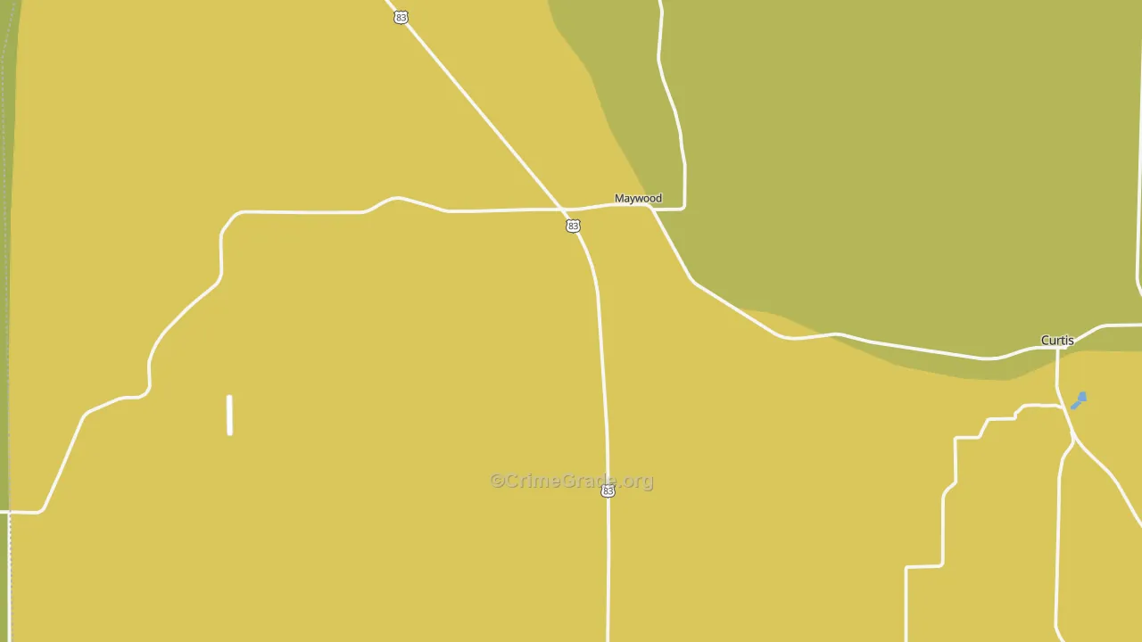 Maywood, NE Map of Theft Rates