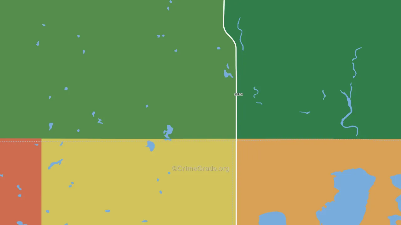 Maza, ND Map of Theft Rates