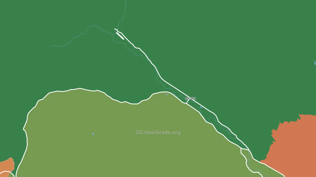 Mazama, WA Map of Theft Rates