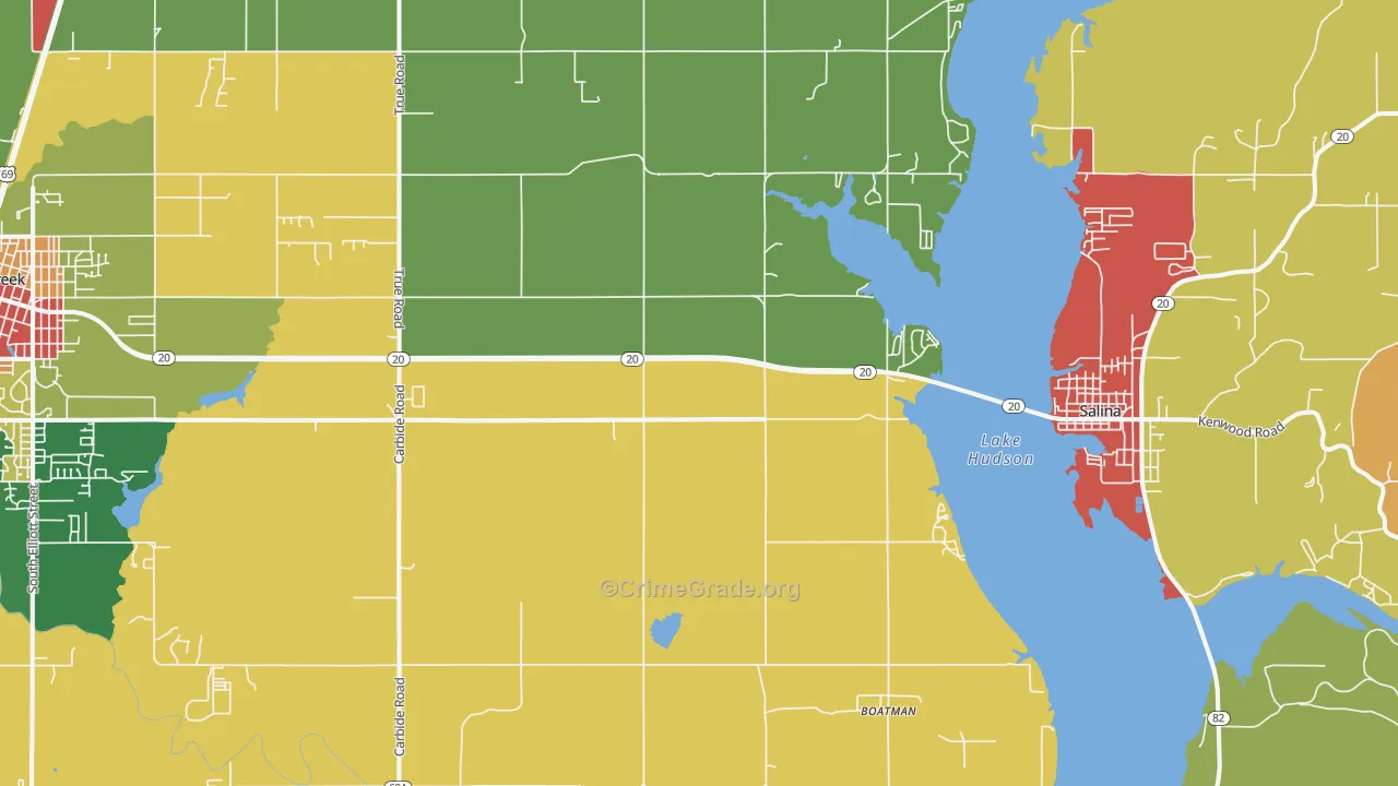 Mazie, OK Map of Theft Rates