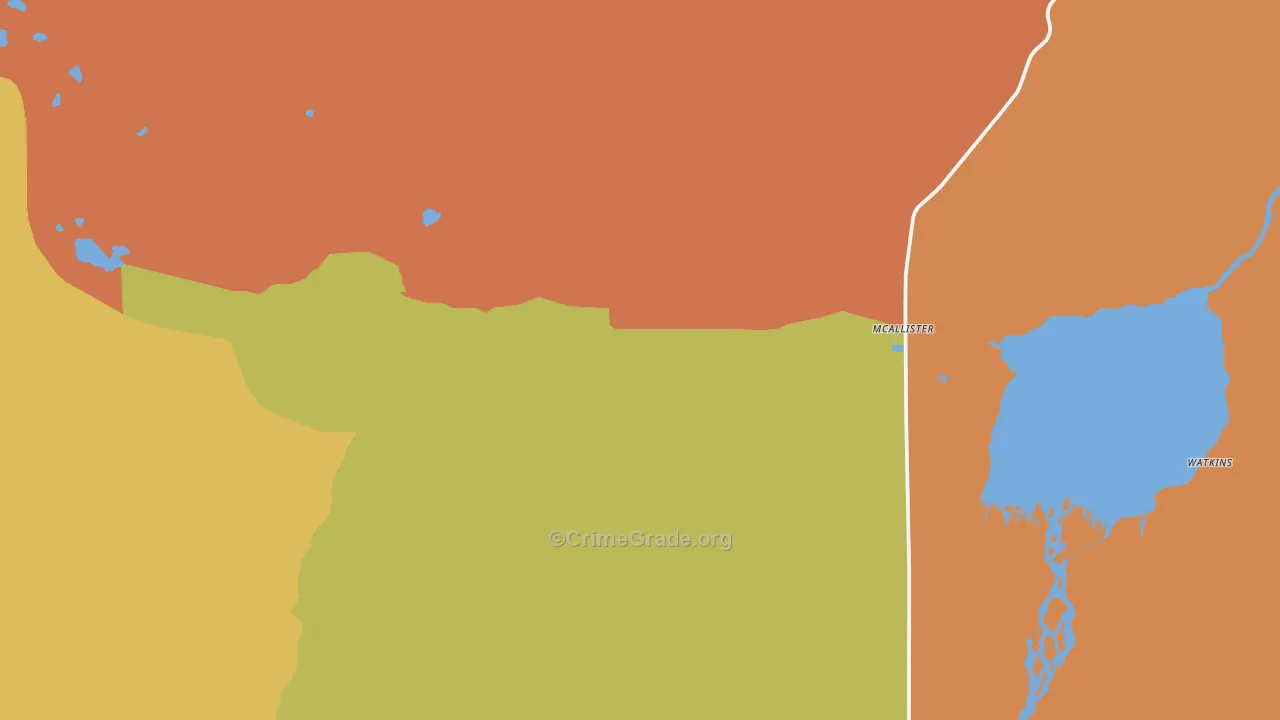 Mc Allister, MT Map of Theft Rates
