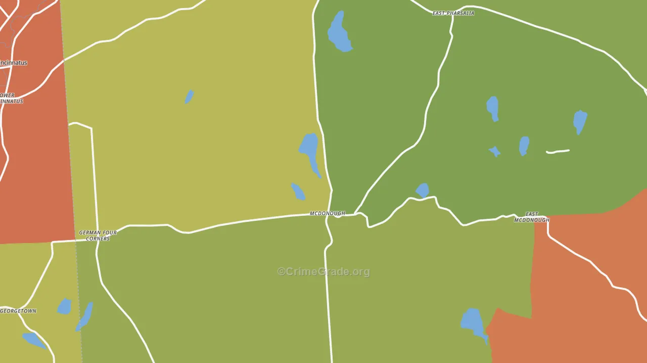 Mc Donough, NY Map of Theft Rates