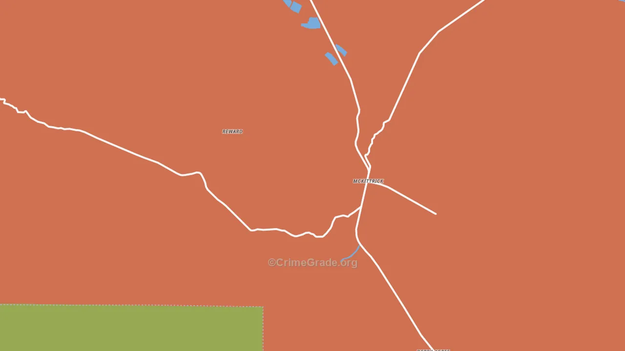 Mc Kittrick, CA Map of Theft Rates