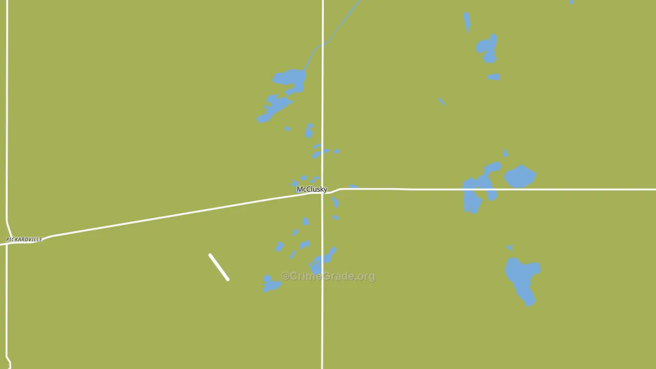 Mcclusky, ND Map of Theft Rates