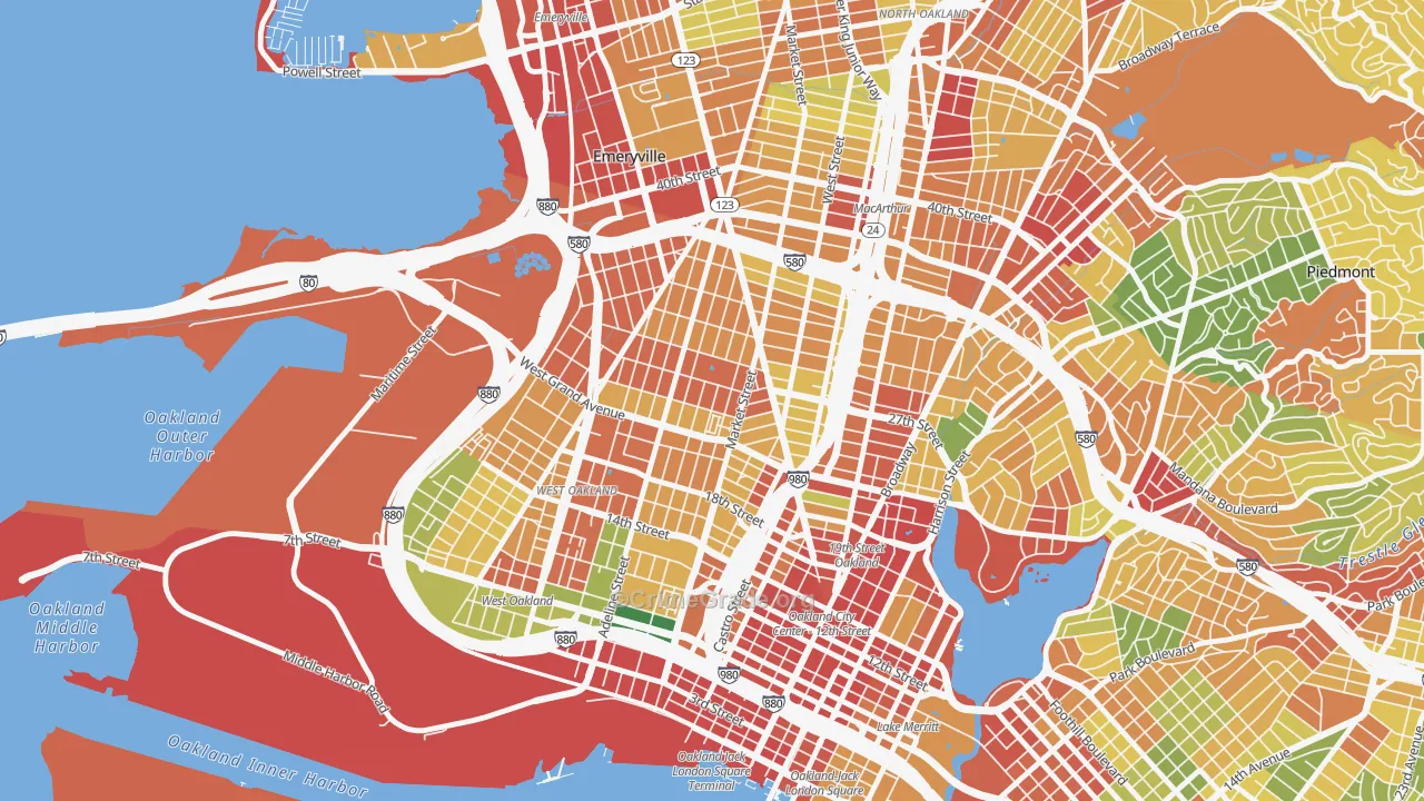 McClymonds, Oakland, CA Map of Theft Rates