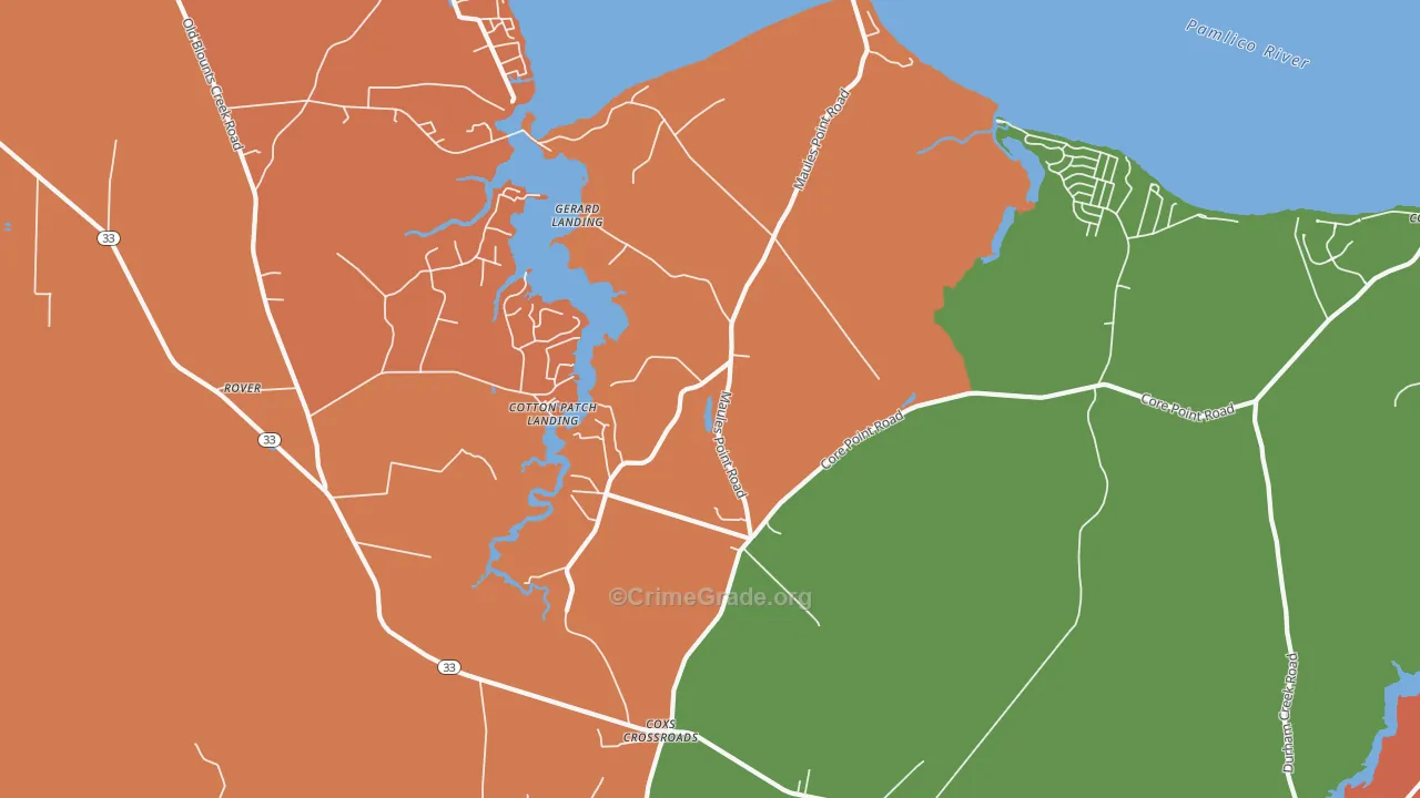McConnell, NC Map of Theft Rates