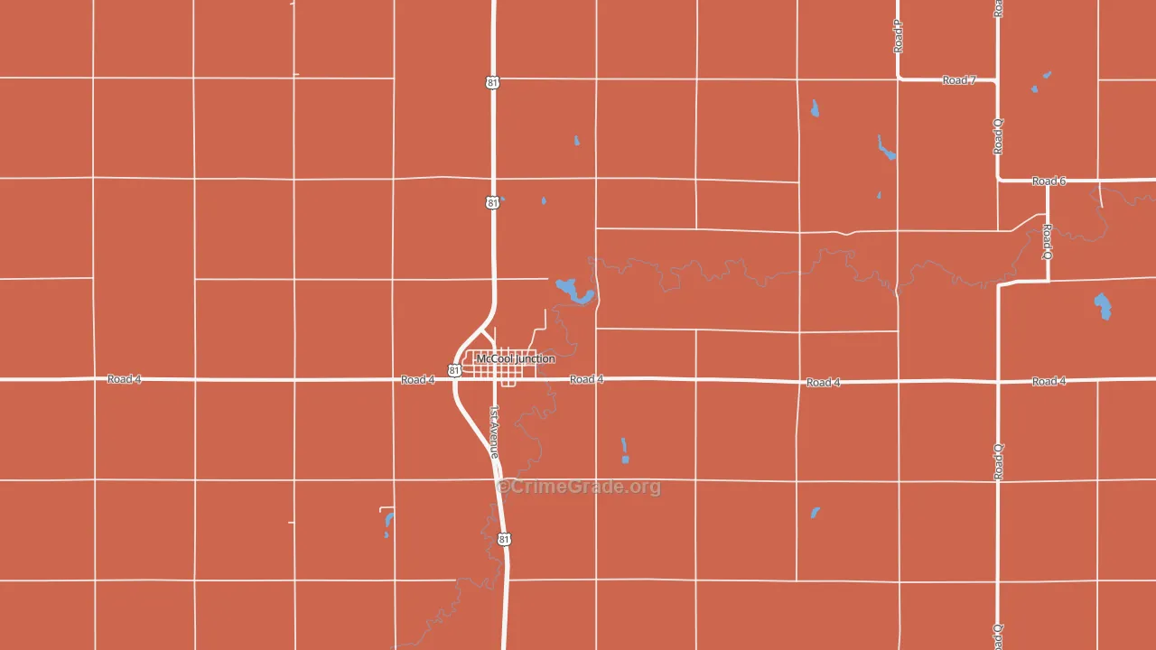 McCool Junction, NE Map of Theft Rates