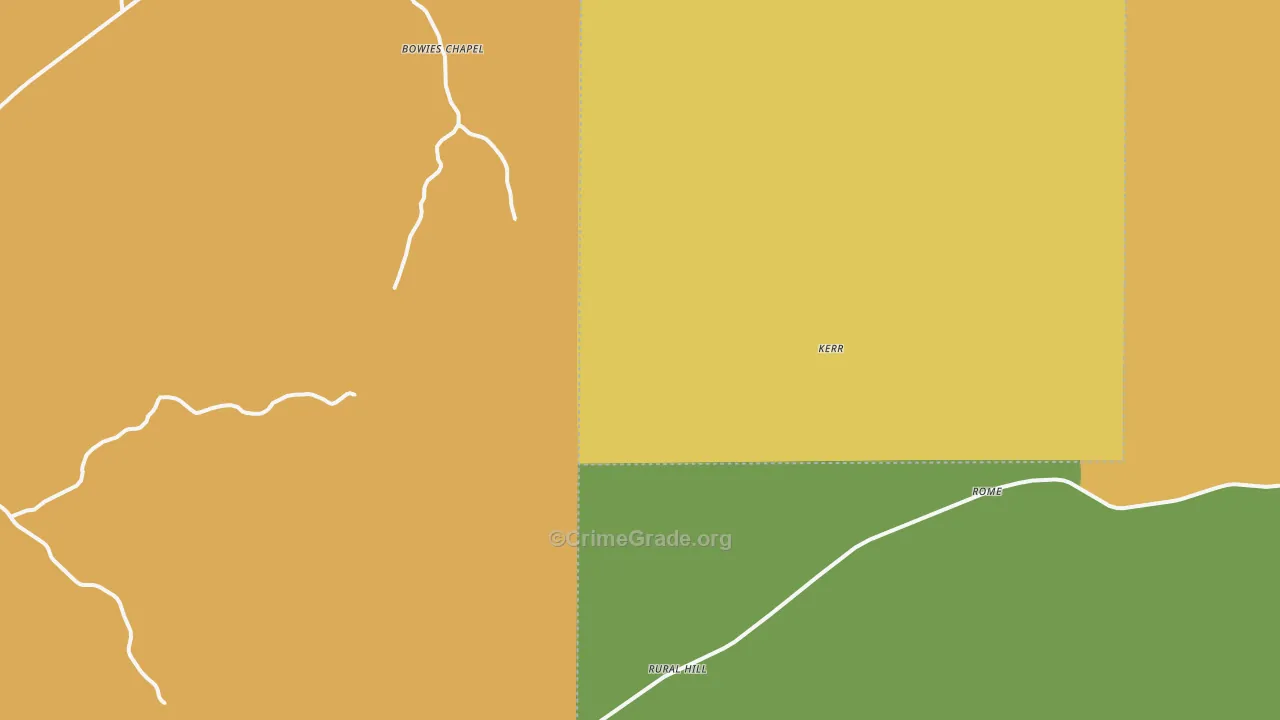 McCool, MS Map of Theft Rates