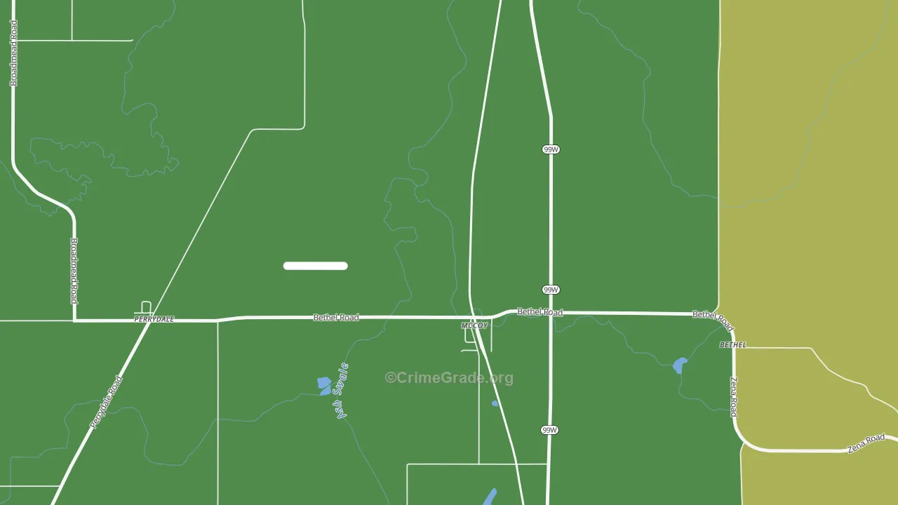 McCoy, OR Map of Theft Rates