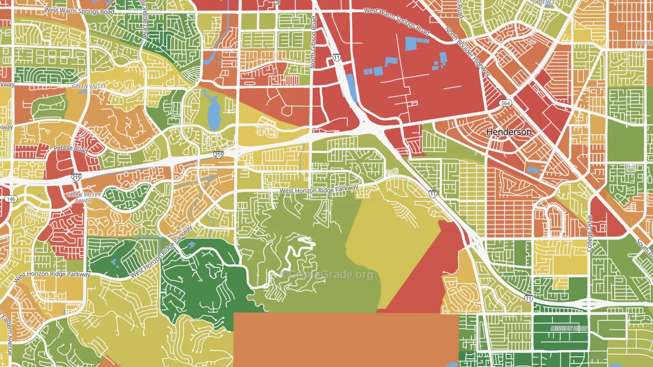 McCullough Hills, Henderson, NV Map of Theft Rates