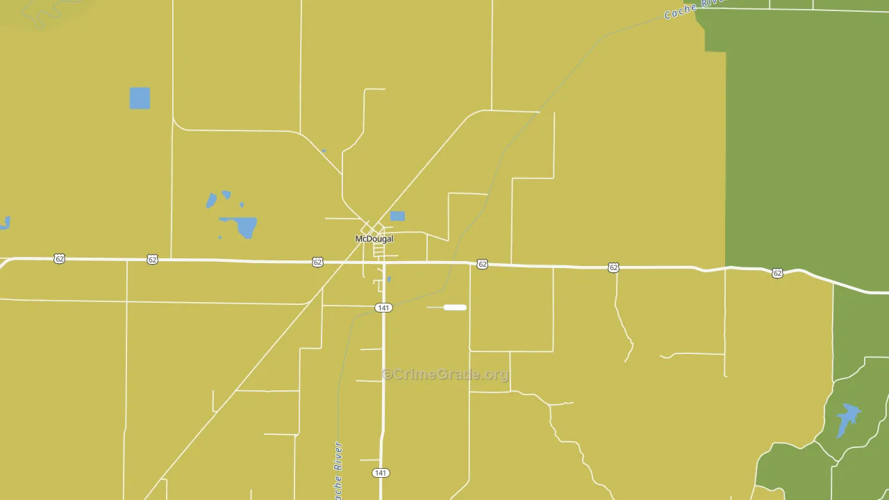 McDougal, AR Map of Theft Rates