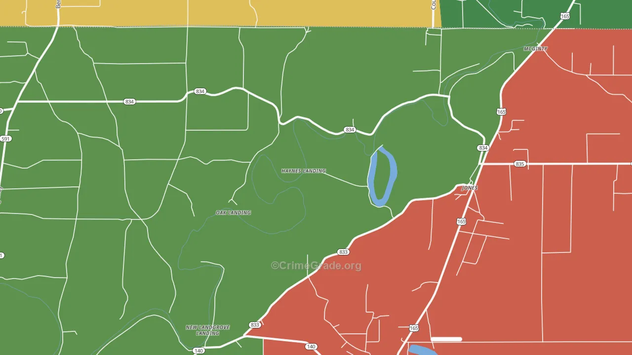 McGinty, LA Map of Theft Rates