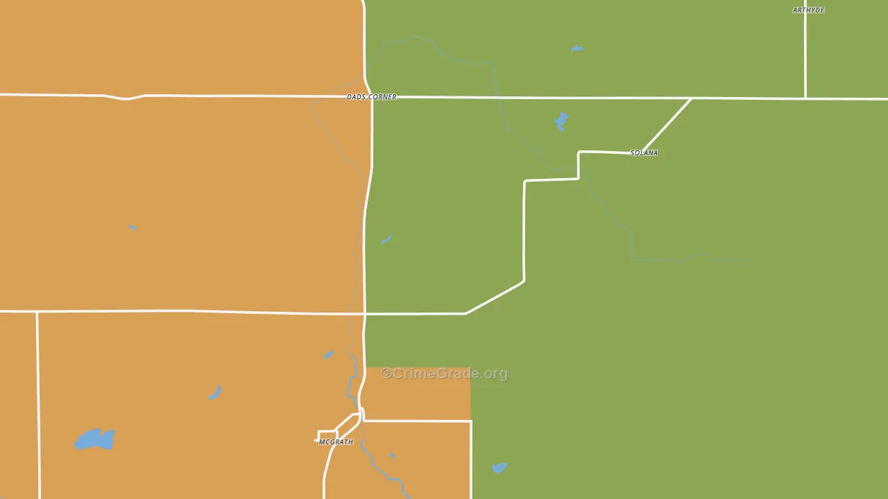 McGrath, MN Map of Theft Rates