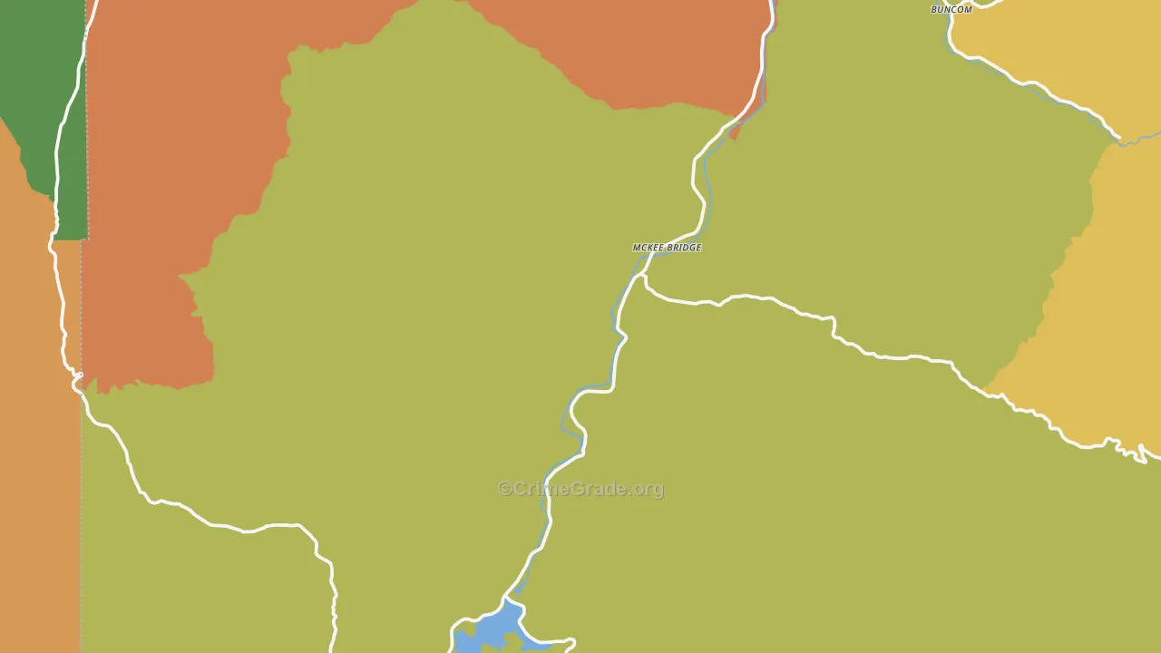 McKee Bridge, OR Map of Theft Rates