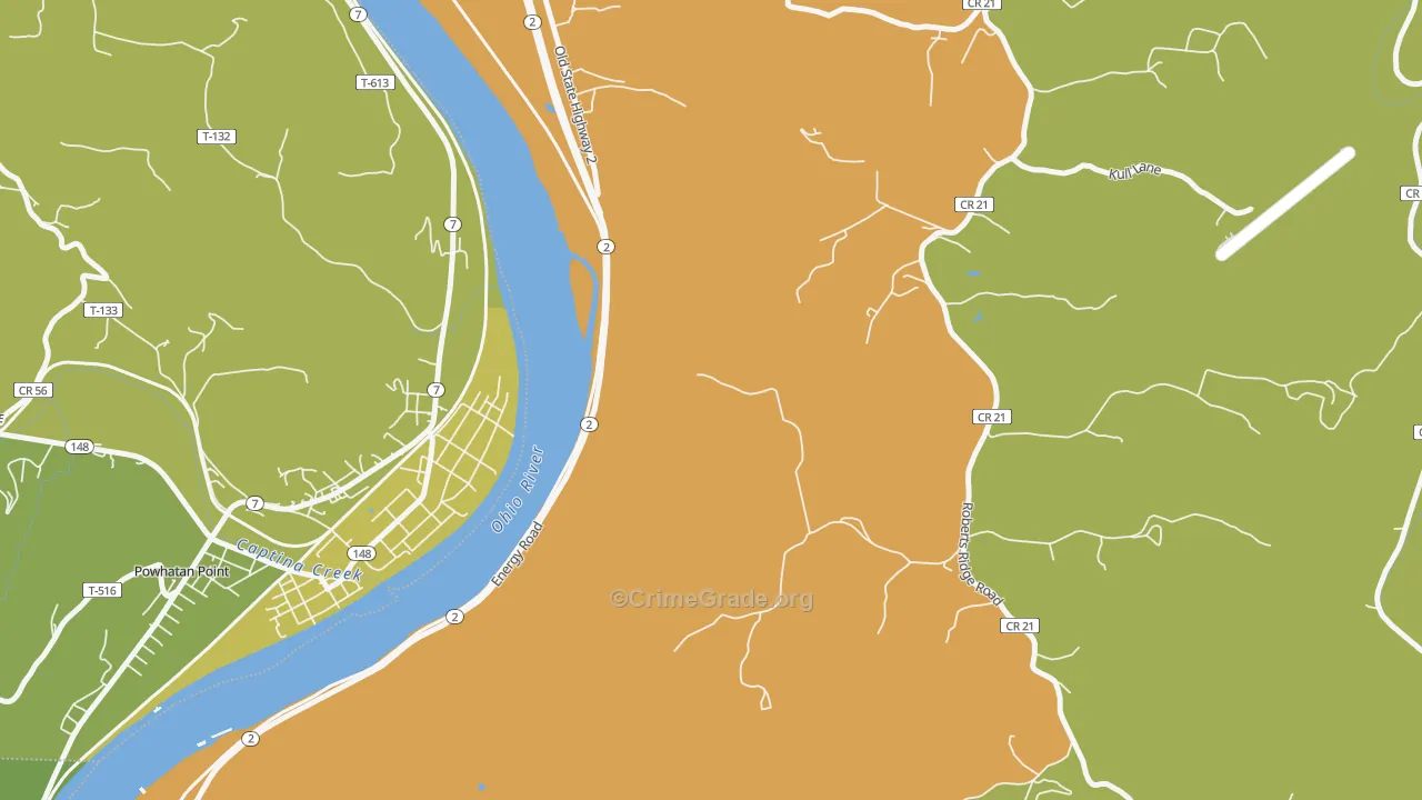McKeefrey, WV Map of Theft Rates