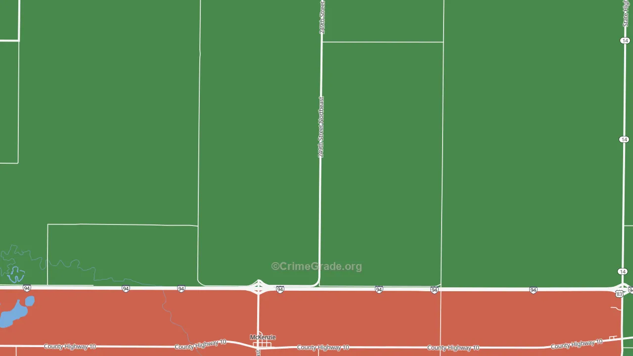 Mckenzie, ND Map of Theft Rates
