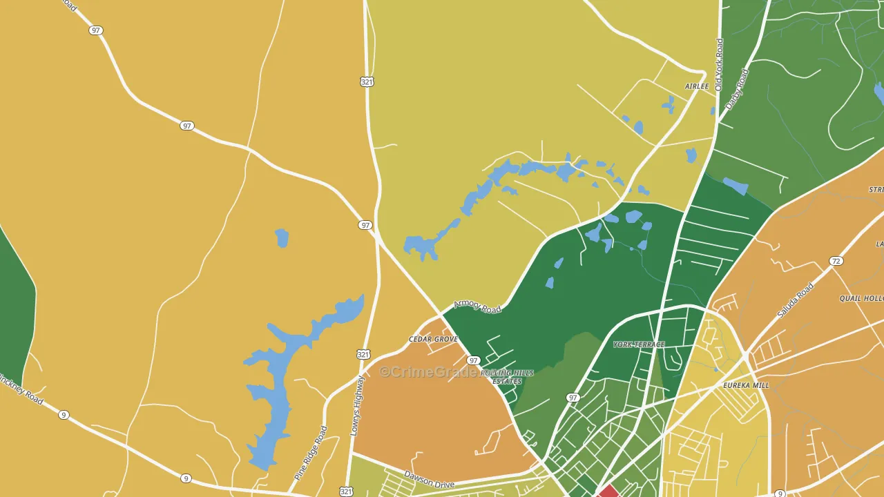 Mckeown, SC Map of Theft Rates