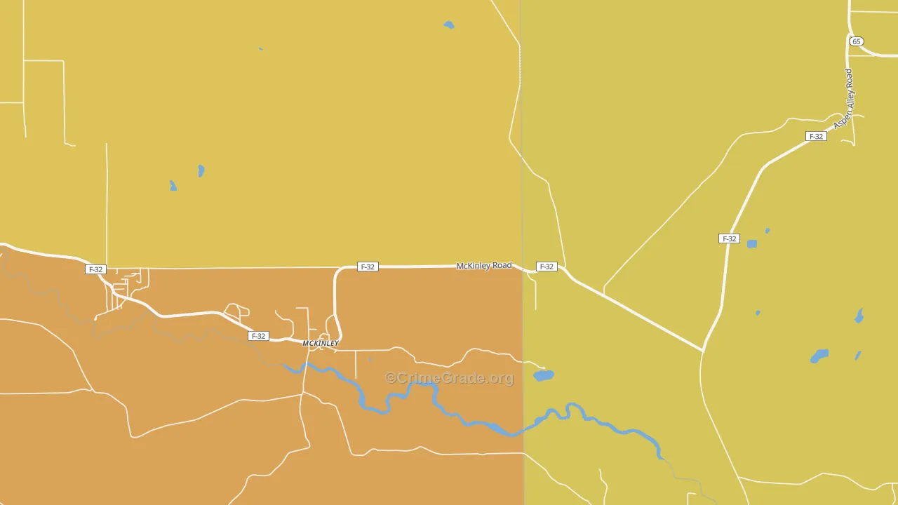 McKinley, MI Map of Theft Rates