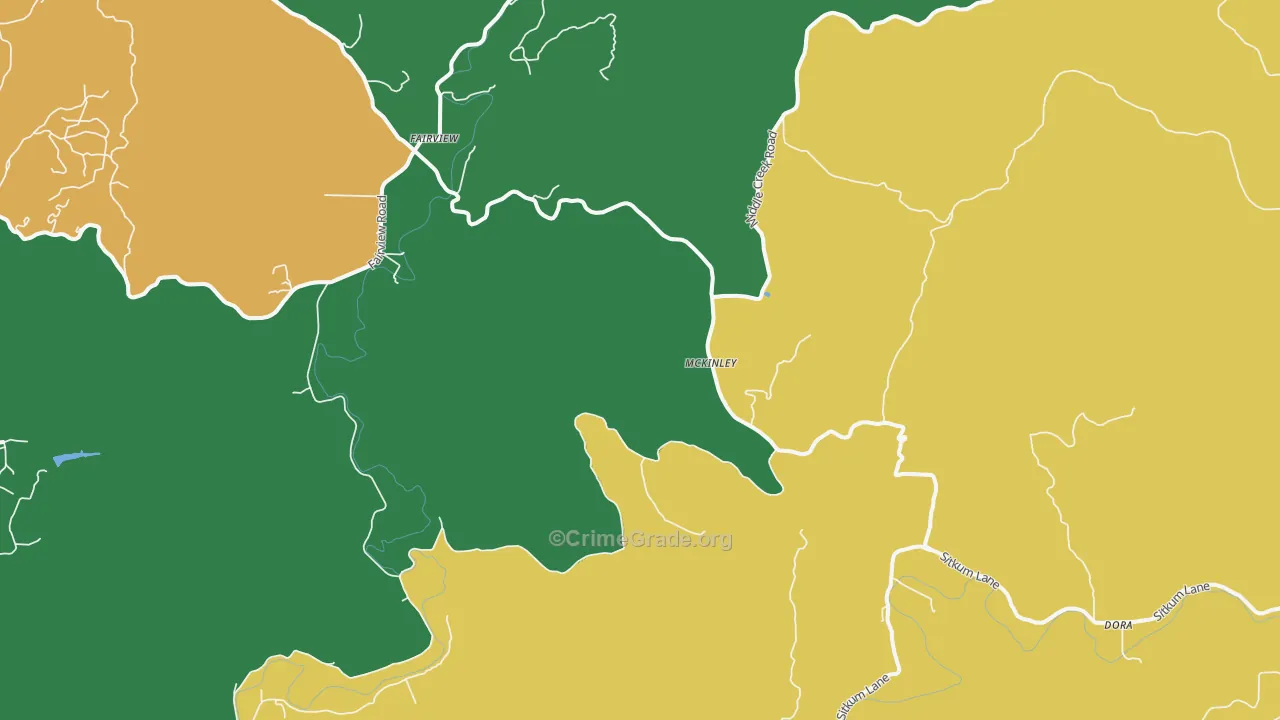 McKinley, OR Map of Theft Rates