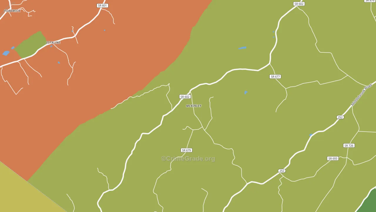 McKinley, VA Map of Theft Rates
