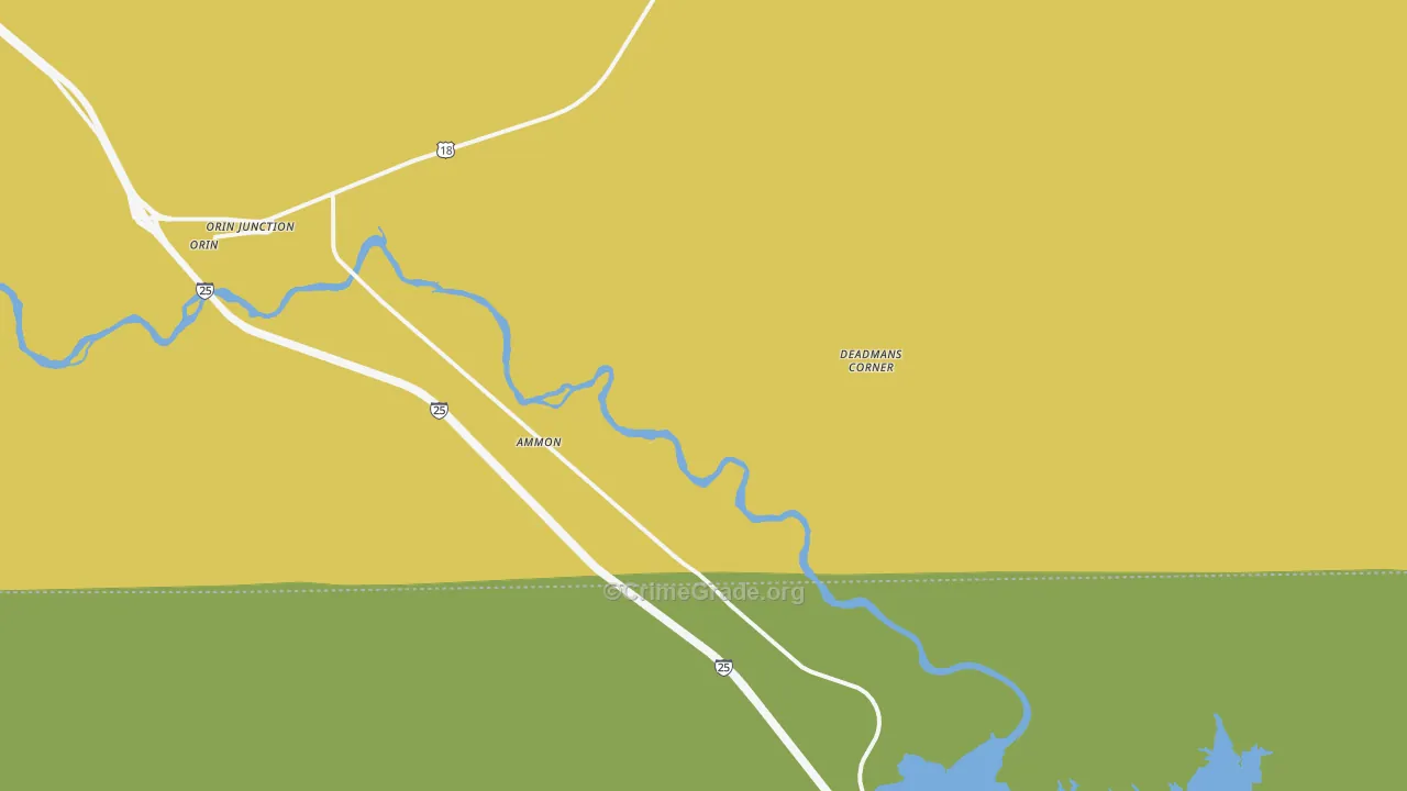 McKinley, WY Map of Theft Rates