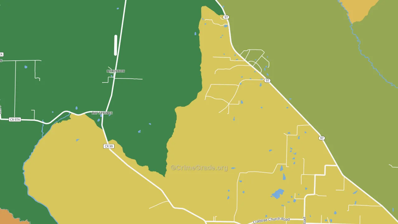 McKinnon, FL Map of Theft Rates