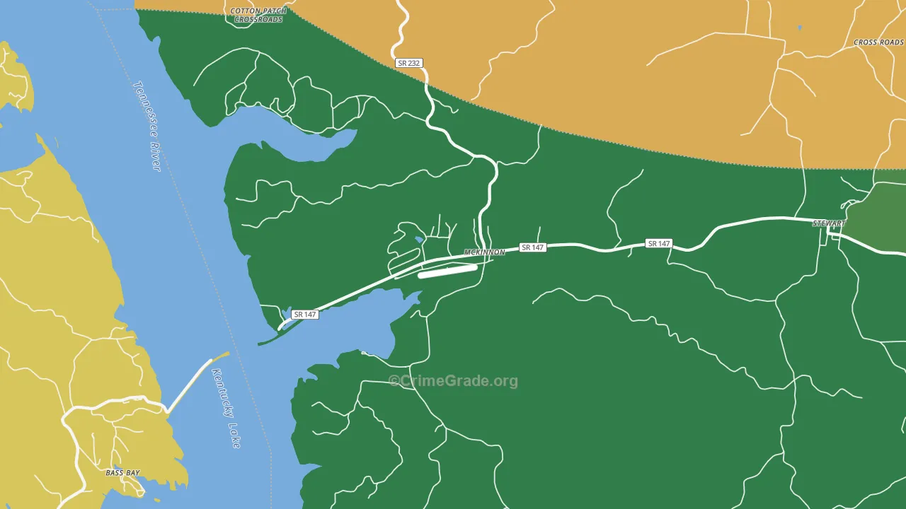 McKinnon, TN Map of Theft Rates