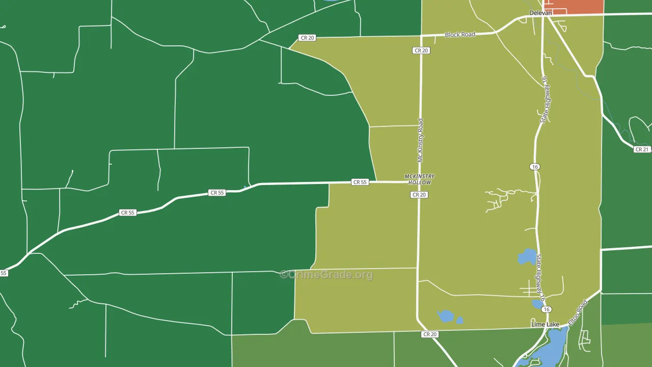 McKinstry Hollow, NY Map of Theft Rates