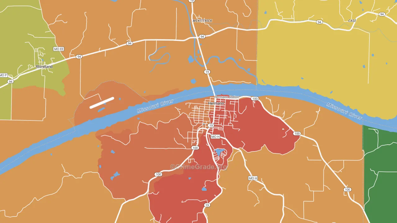 McKittrick, MO Map of Theft Rates