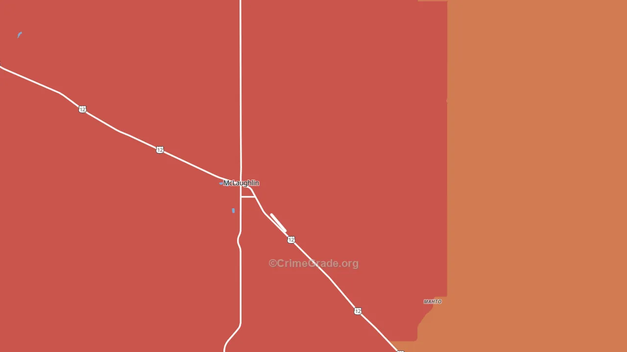 McLaughlin, SD Map of Theft Rates