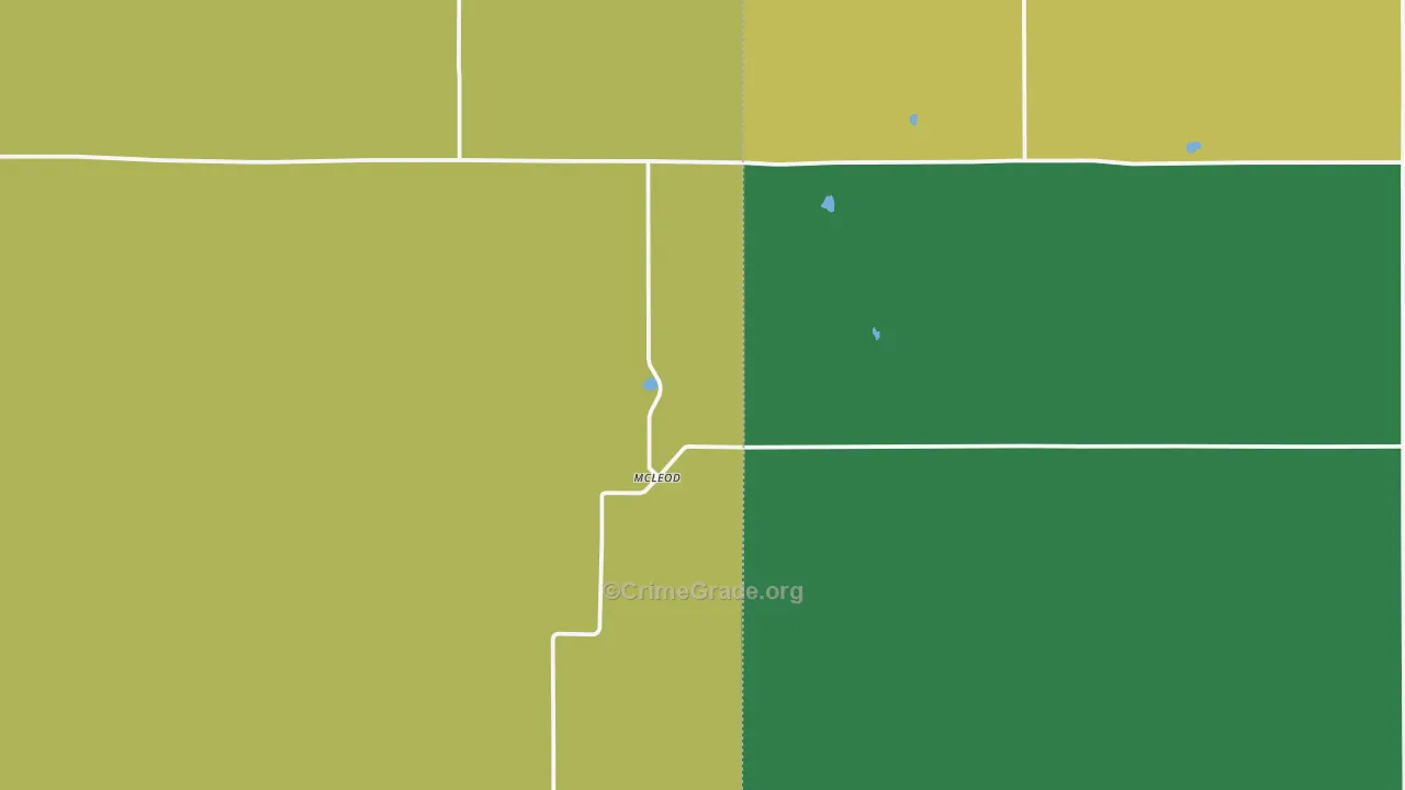 Mcleod, ND Map of Theft Rates
