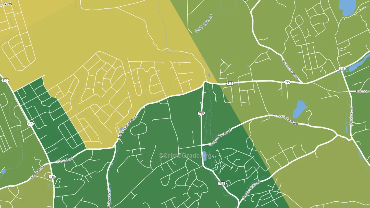 McMichaels, PA Map of Theft Rates