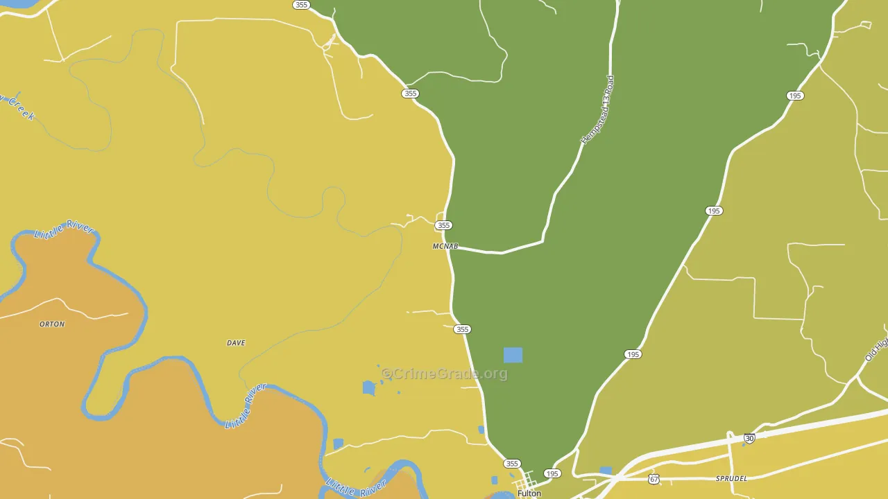 McNab, AR Map of Theft Rates