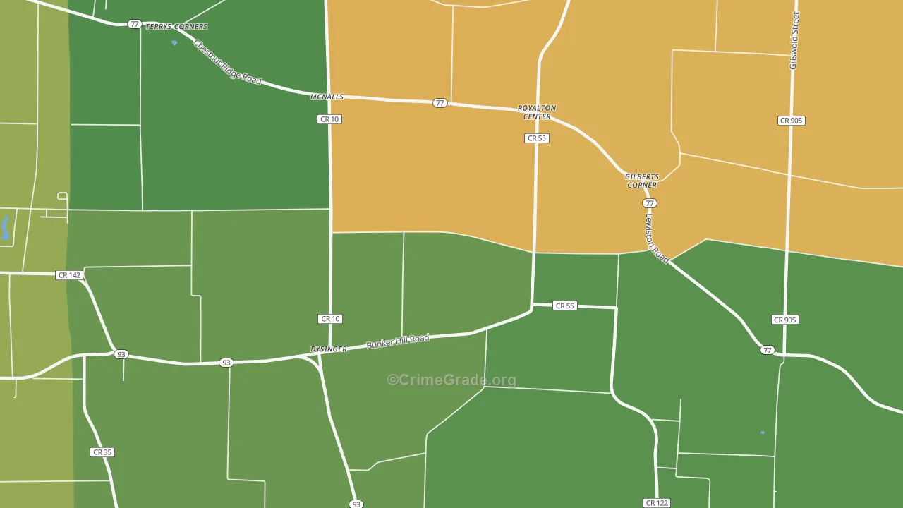 McNalls, NY Map of Theft Rates