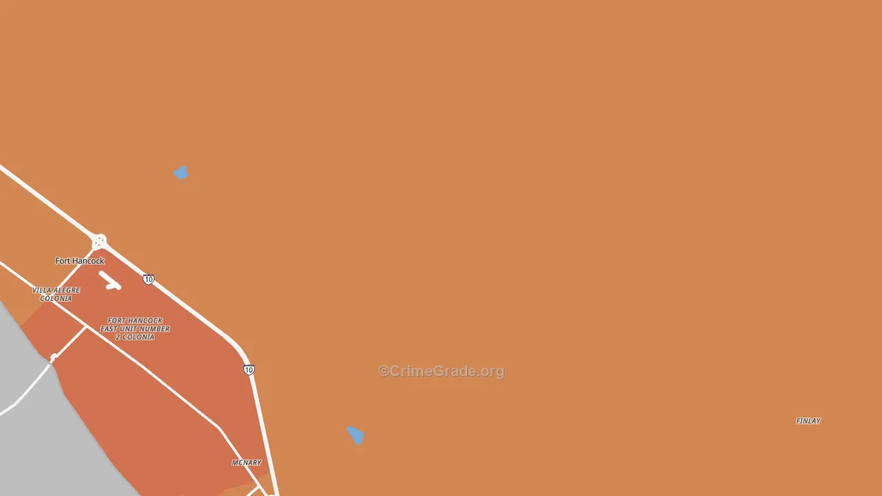 McNary, TX Map of Theft Rates