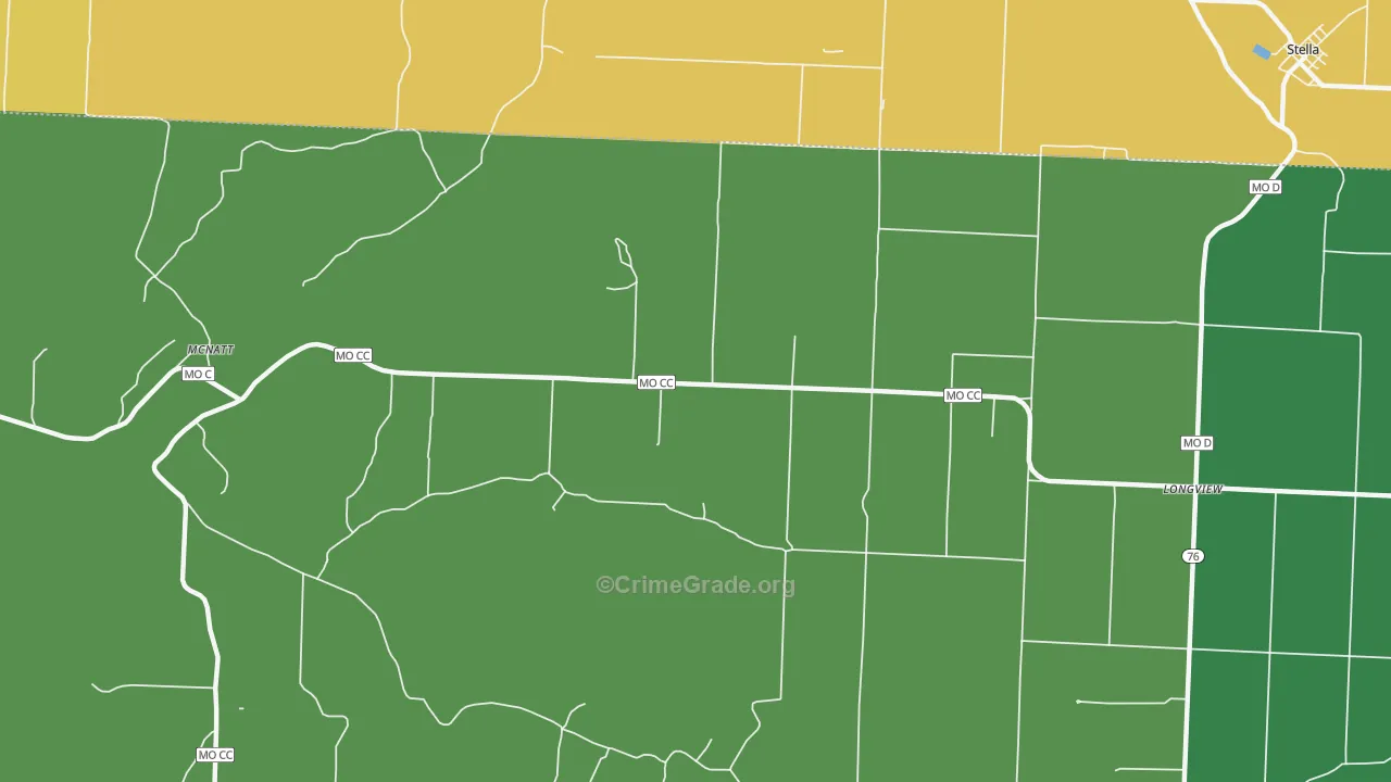 McNatt, MO Map of Theft Rates
