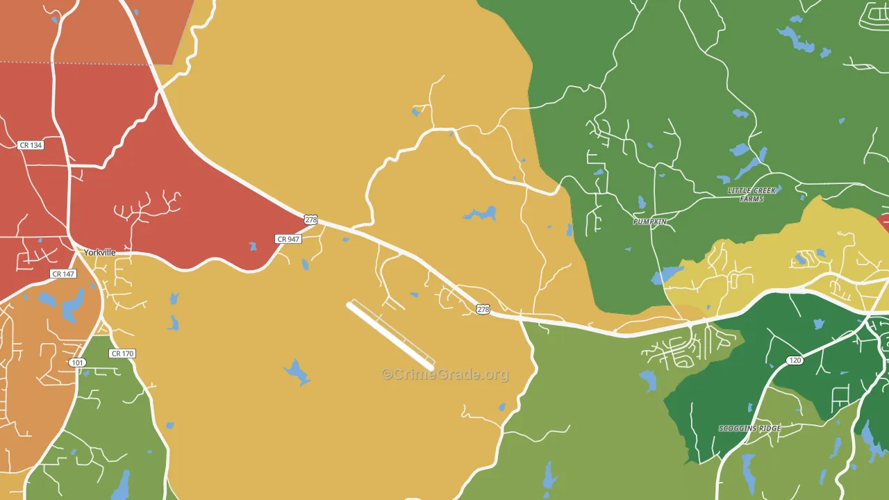 McPherson, GA Map of Theft Rates
