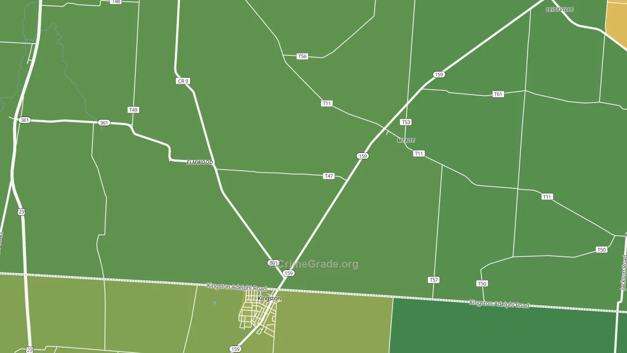 Meade, OH Map of Theft Rates