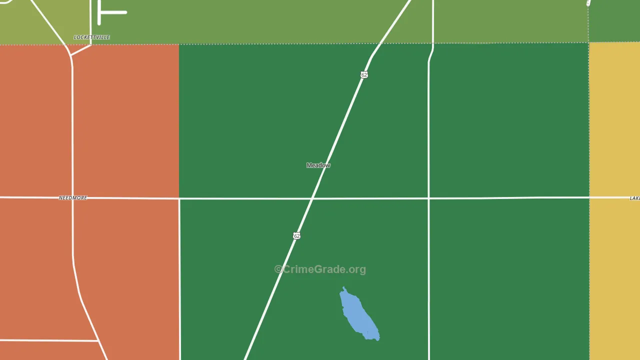 Meadow, TX Map of Theft Rates