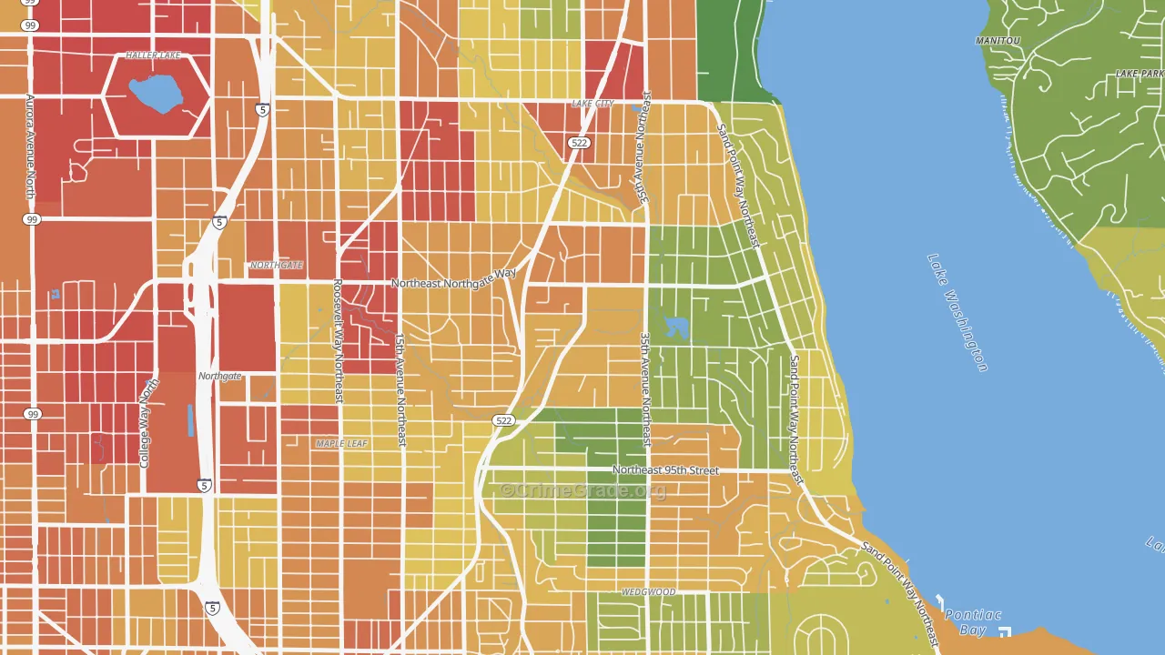 Meadowbrook, Seattle, WA Map of Theft Rates