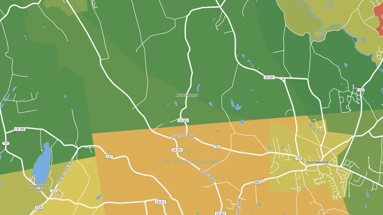 Meadowdale, NY Map of Theft Rates