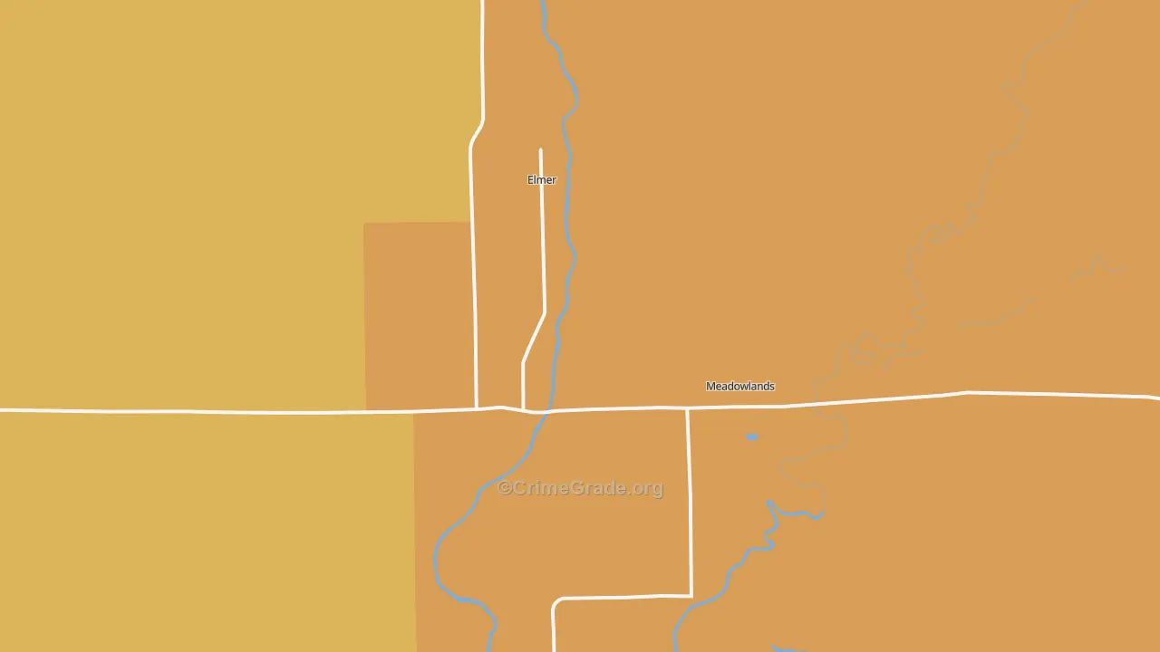 Meadowlands, MN Map of Theft Rates