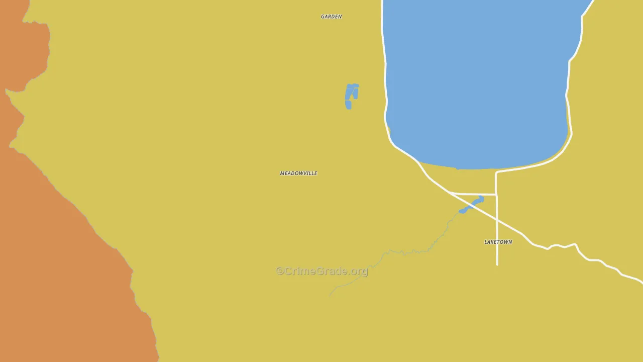 Meadowville, UT Map of Theft Rates