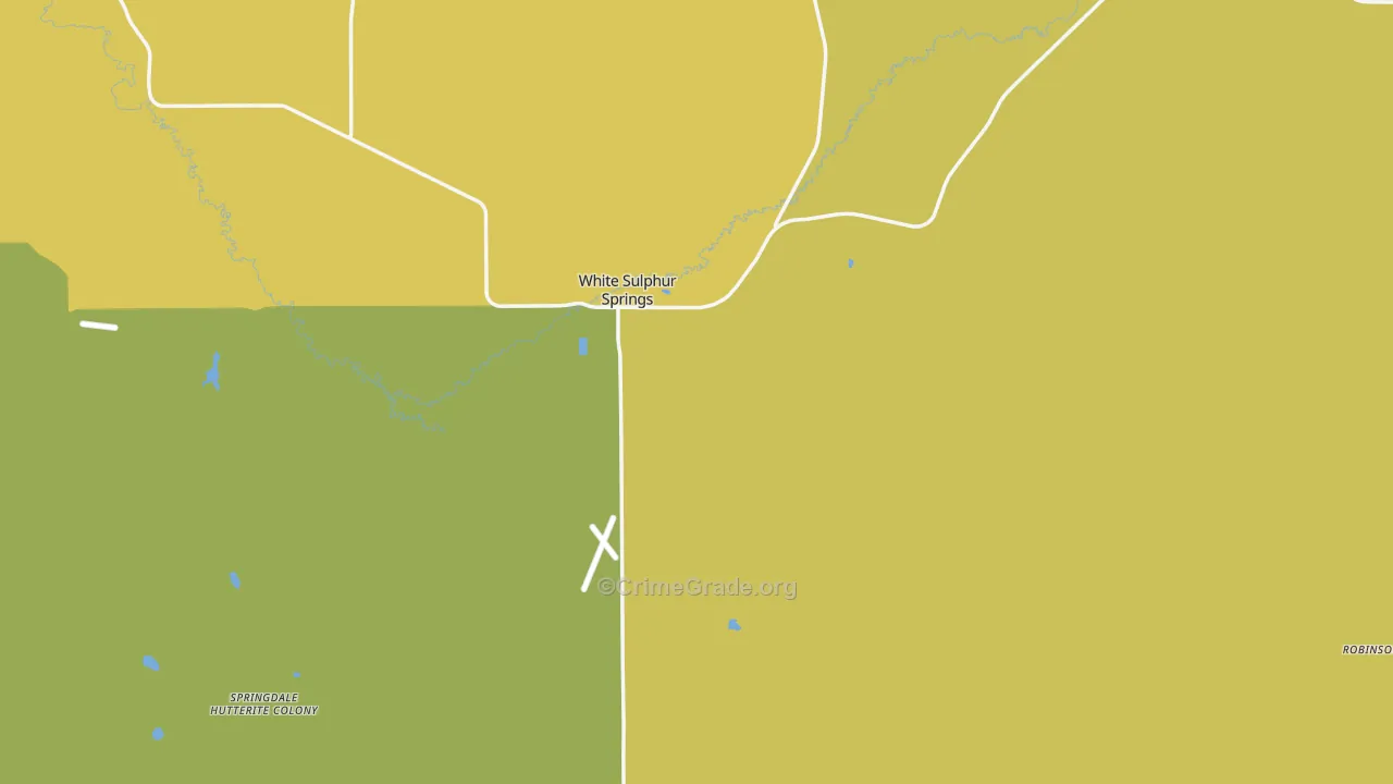 Meagher County, MT Map of Theft Rates